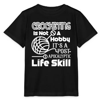 Crocheting Is A Life Skill - Stanley/Stella MINI CREATOR Kids’ T-Shirt - black - Front - Mikhail (115cm)