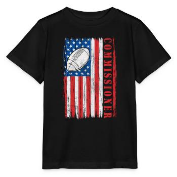 Commissaire Fantasy Football USA Drapeau Drôle - T-shirt bio MINI CREATOR Stanley/Stella Enfant - noir - Devant - Mikhail (115cm)