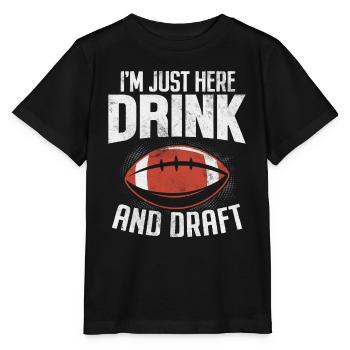 Je suis juste là pour boire et rédiger un fantasme amusant de FFL - T-shirt bio MINI CREATOR Stanley/Stella Enfant - noir - Devant - Mikhail (115cm)