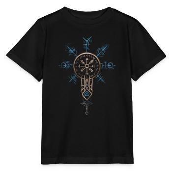 Thorshammer – Runen & Wikinger-Symbolik - Stanley/Stella Kinder T-Shirt MINI CREATOR  - Schwarz - Vorne - Mikhail (115cm)