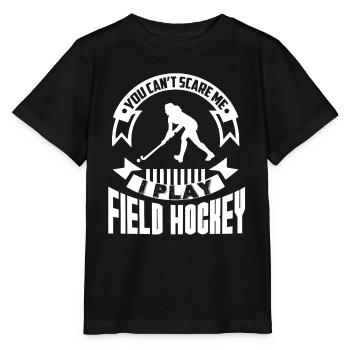 Field Hockey I Play Field Hockey - Stanley/Stella MINI CREATOR Kids’ T-Shirt - black - Front - Mikhail (115cm)