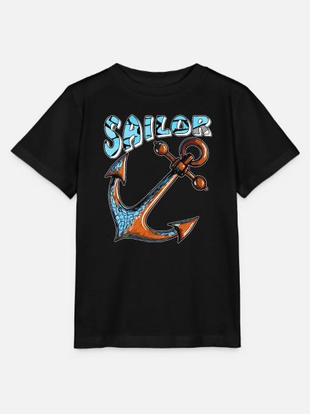 SCHIFFANKER SAILOR - Stanley/Stella Kinder T-Shirt MINI CREATOR  - Schwarz