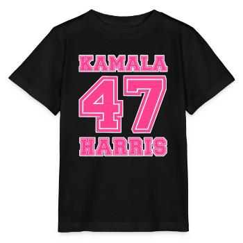 Kamala Harris, 47th President of the USA - Stanley/Stella MINI CREATOR Kids’ T-Shirt - black - Front - Mikhail (115cm)