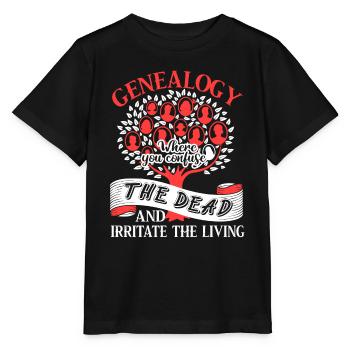 Genealogy Confuse The Dead - Stanley/Stella MINI CREATOR Kids’ T-Shirt - black - Front - Mikhail (115cm)