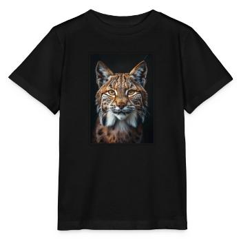 Bobcats Rotluchse Rotluchs Luchs - Stanley/Stella Kinder T-Shirt MINI CREATOR  - Schwarz - Vorne - Mikhail (115cm)