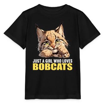 Bobcats Rotluchse Rotluchs Luchs - Stanley/Stella Kinder T-Shirt MINI CREATOR  - Schwarz - Vorne - Mikhail (115cm)