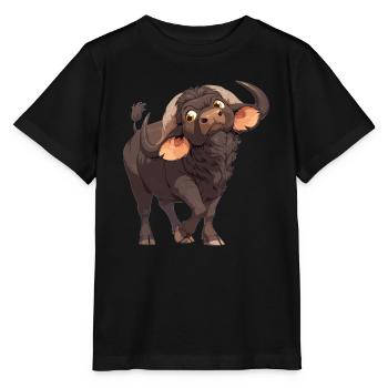 Buffalos Buffalo Büffel - Stanley/Stella MINI CREATOR Kids’ T-Shirt - black - Front - Mikhail (115cm)