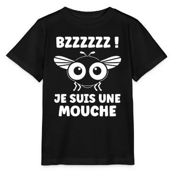 Insect Quote Fly Humor - Stanley/Stella MINI CREATOR Kids’ T-Shirt - black - Front - Mikhail (115cm)