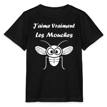 Insect Quote Fly Humor - Stanley/Stella MINI CREATOR Kids’ T-Shirt - black - Front - Mikhail (115cm)