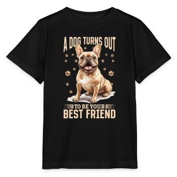 Bouledogue français Frechie Chien Race A chien - T-shirt bio MINI CREATOR Stanley/Stella Enfant - noir - Devant - Mikhail (115cm)