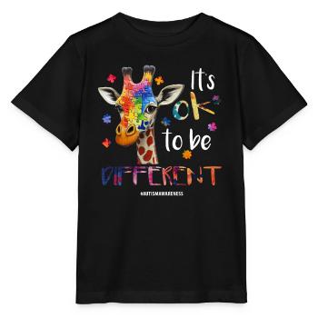 It's ok to be different – autism - Stanley/Stella MINI CREATOR Kids’ T-Shirt - black - Front - Mikhail (115cm)