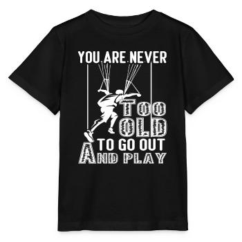 Paragliding Go Out And Play Paragliding - Stanley/Stella MINI CREATOR Kids’ T-Shirt - black - Front - Mikhail (115cm)