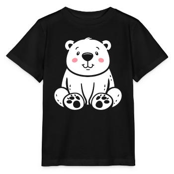 polar bear - Stanley/Stella MINI CREATOR Kids’ T-Shirt - black - Front - Mikhail (115cm)