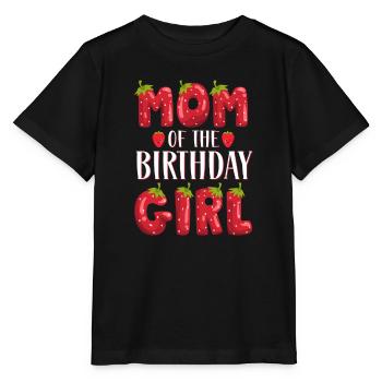 Mom Of The Birthday Girl Strawberry First Birthday - Stanley/Stella MINI CREATOR Kids’ T-Shirt - black - Front - Mikhail (115cm)