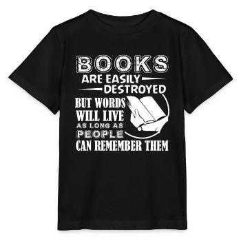 Reading Love Reading Book - Stanley/Stella MINI CREATOR Kids’ T-Shirt - black - Front - Mikhail (115cm)