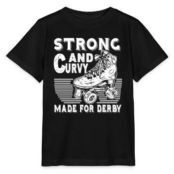 Strong And Curvy Made For Roller Derby - Stanley/Stella MINI CREATOR Kids’ T-Shirt - black - Front - Mikhail (115cm)