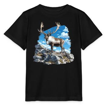 Caribou Karibus Karibu - Stanley/Stella MINI CREATOR Kids’ T-Shirt - black - Front - Mikhail (115cm)