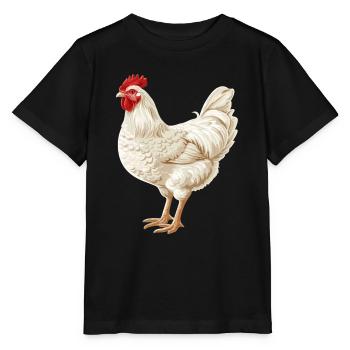 Rooster Hähne Hahn - Stanley/Stella Kinder T-Shirt MINI CREATOR  - Schwarz - Vorne - Mikhail (115cm)