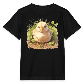 Rooster Hähne Hahn - Stanley/Stella Kinder T-Shirt MINI CREATOR  - Schwarz - Vorne - Mikhail (115cm)