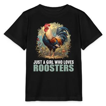 Rooster Hähne Hahn - Stanley/Stella Kinder T-Shirt MINI CREATOR  - Schwarz - Vorne - Mikhail (115cm)