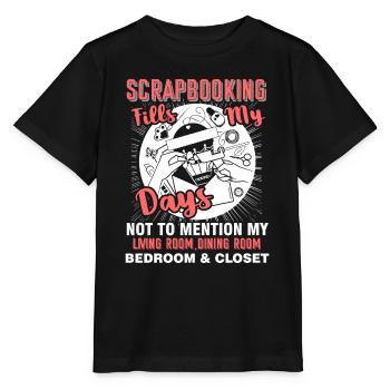 Scrapbook Scrapbooking Fills My Days - Stanley/Stella MINI CREATOR Kids’ T-Shirt - black - Front - Mikhail (115cm)