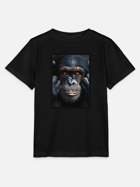 Chimpanzee Schimpansen Schimpanse - Stanley/Stella Kinder T-Shirt MINI CREATOR - Schwarz
