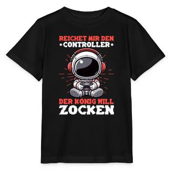 Hands me the controller the king wants to gamble - Stanley/Stella MINI CREATOR Kids’ T-Shirt - black - Front - Mikhail (115cm)