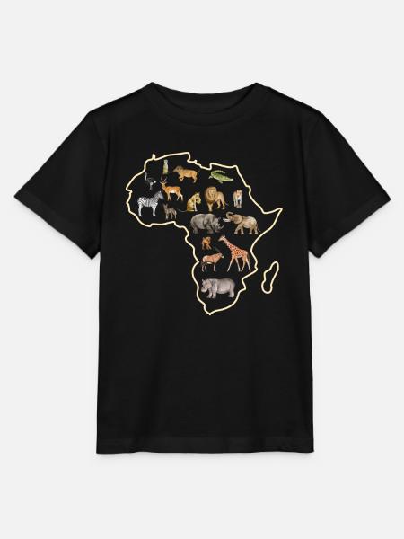 Tiere, die in Afrika leben - Stanley/Stella Kinder T-Shirt MINI CREATOR - Schwarz
