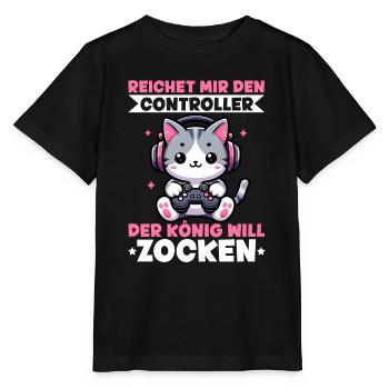Il me tend la manette que le roi veut jouer - T-shirt bio MINI CREATOR Stanley/Stella Enfant - noir - Devant - Mikhail (115cm)