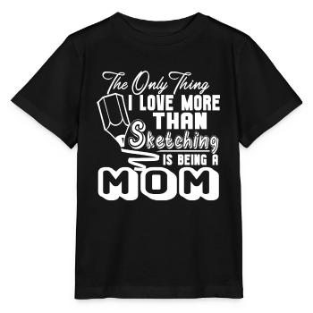 Sketching Love Sketching And Being A Mom - Stanley/Stella MINI CREATOR Kids’ T-Shirt - black - Front - Mikhail (115cm)