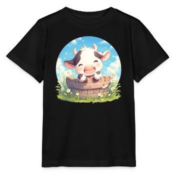 Vaches Vache - T-shirt bio MINI CREATOR Stanley/Stella Enfant - noir - Devant - Mikhail (115cm)