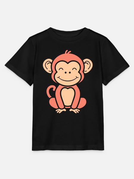 Pavian-Affe - Stanley/Stella Kinder T-Shirt MINI CREATOR  - Schwarz