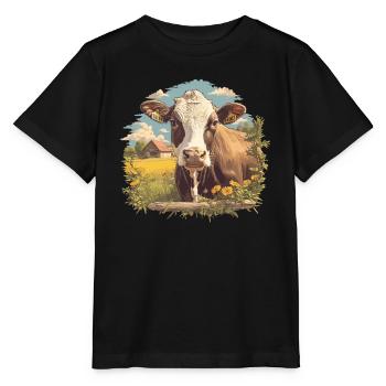 Cows Cow - Stanley/Stella MINI CREATOR Kids’ T-Shirt - black - Front - Mikhail (115cm)