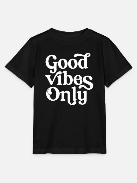 Nur positive Vibes - Stanley/Stella Kinder T-Shirt MINI CREATOR - Schwarz