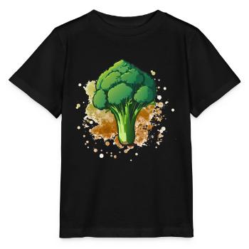Végétarien Végétalien Brocoli Design - T-shirt bio MINI CREATOR Stanley/Stella Enfant - noir - Devant - Mikhail (115cm)