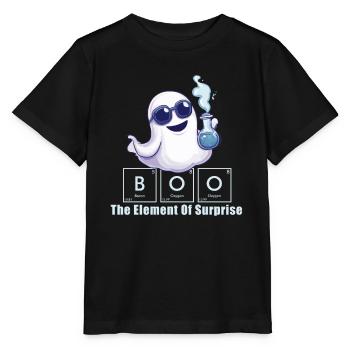Boo The Element of Surprise Chemistry Ghosts - Stanley/Stella MINI CREATOR Kids’ T-Shirt - black - Front - Mikhail (115cm)