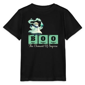Boo The Element of Surprise Chemistry Ghosts - Stanley/Stella MINI CREATOR Kids’ T-Shirt - black - Front - Mikhail (115cm)