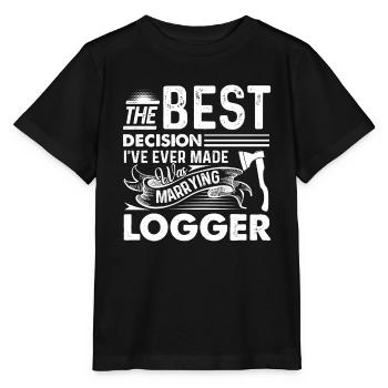 Marrying A Logger Is The Best Decision - Stanley/Stella MINI CREATOR Kids’ T-Shirt - black - Front - Mikhail (115cm)