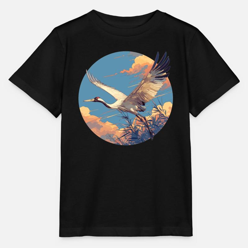 Kraniche Kranich - Stanley/Stella Kinder T-Shirt MINI CREATOR  - Schwarz