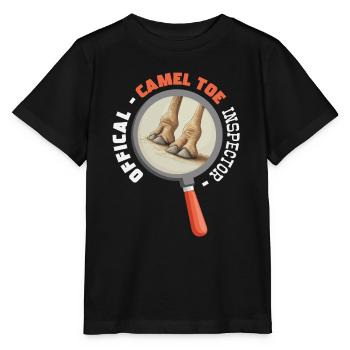 Official Camel Toe Inspector Funny Saying - Stanley/Stella MINI CREATOR Kids’ T-Shirt - black - Front - Mikhail (115cm)