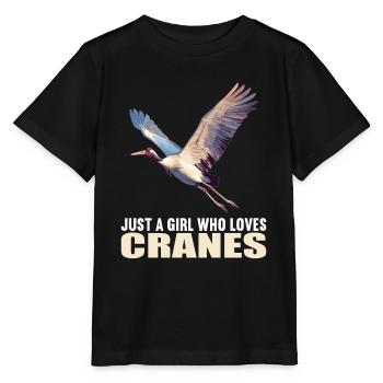 Kraniche Kranich - Stanley/Stella Kinder T-Shirt MINI CREATOR  - Schwarz - Vorne - Mikhail (115cm)