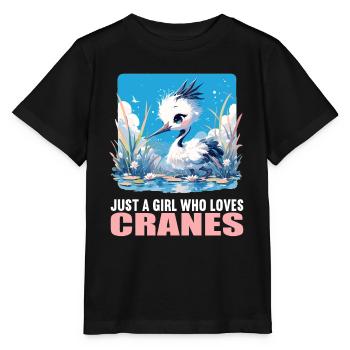 Kraniche Kranich - Stanley/Stella Kinder T-Shirt MINI CREATOR  - Schwarz - Vorne - Mikhail (115cm)