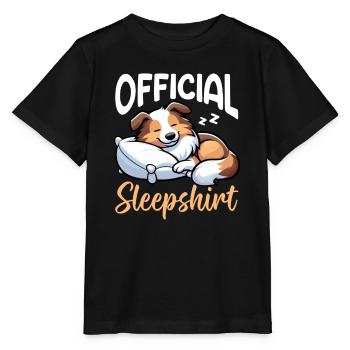 Official Sleeper Collie Lover Sleeps - Stanley/Stella MINI CREATOR Kids’ T-Shirt - black - Front - Mikhail (115cm)