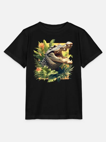 Krokodile Krokodil - Stanley/Stella Kinder T-Shirt MINI CREATOR - Schwarz