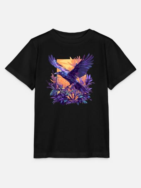 Krähen Krähe - Stanley/Stella Kinder T-Shirt MINI CREATOR - Schwarz