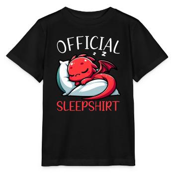 Official Sleeper Dragon Sweet Lazy - Stanley/Stella MINI CREATOR Kids’ T-Shirt - black - Front - Mikhail (115cm)