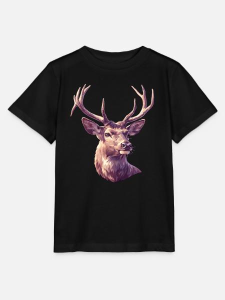Hirsche Hirsch - Stanley/Stella Kinder T-Shirt MINI CREATOR  - Schwarz