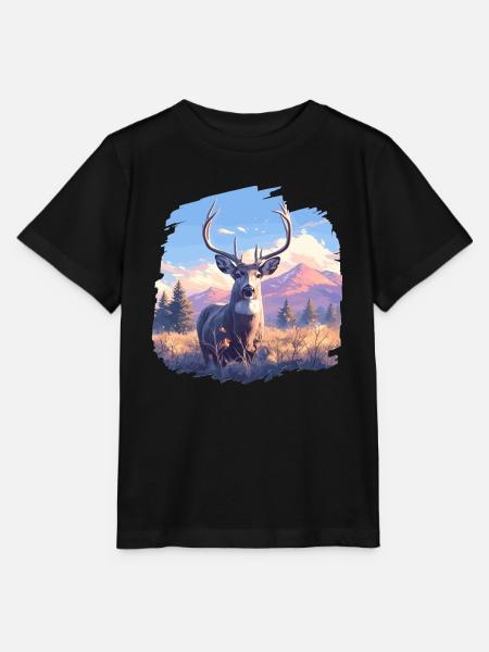 Hirsche Hirsch - Stanley/Stella Kinder T-Shirt MINI CREATOR - Schwarz