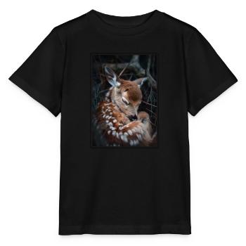 Hirsche Hirsch - Stanley/Stella Kinder T-Shirt MINI CREATOR  - Schwarz - Vorne - Mikhail (115cm)