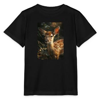 Hirsche Hirsch - Stanley/Stella Kinder T-Shirt MINI CREATOR  - Schwarz - Vorne - Mikhail (115cm)